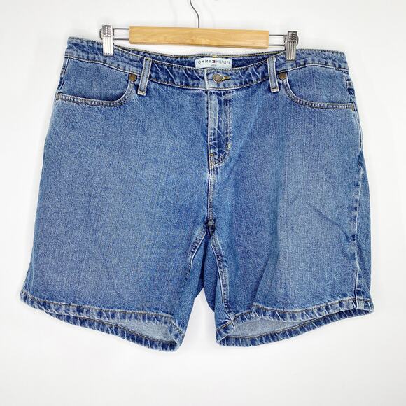 Vintage Tommy Hilfiger Denim Mom Shorts High Rise Jean Shorts Womens Size 16 - Picture 1 of 8